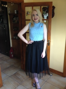 This outfit is from swamp. Top is €29 and the Skirt is €49